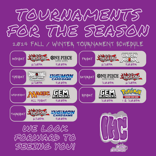 2024 Fall/Winter Tournament Schedule